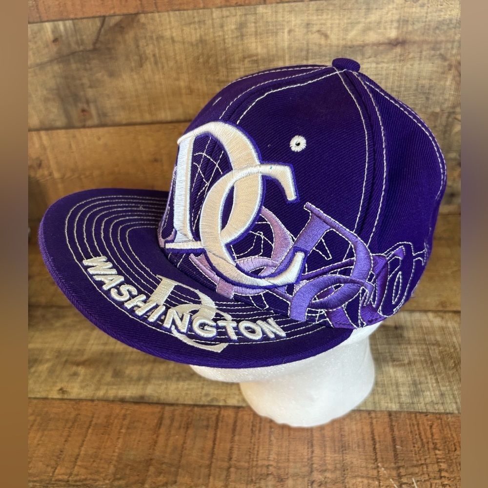 City Hunter Washington DC Purple White Baseball Cap Hat Fitted Small EUC